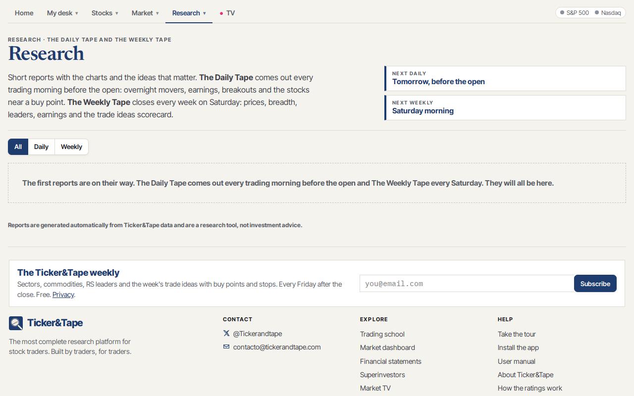 Research reports and the trading school